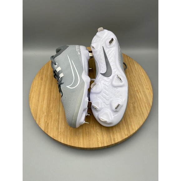 Nike Baseball Cleats Womens 7 Gray Hyperdiamond 4 Pro Softball Metal CZ5920-012 - Picture 8 of 11